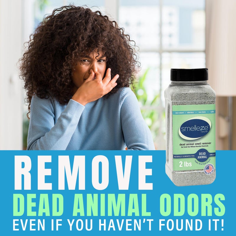 SMELLEZE Natural Dead Animal Odor Removal 2 lbs Granules: Eliminate Dead Rat, Mice, Squirrel, Chipmunk, Raccoon & Bat Smell. Safe for Indoor & Outdoor Use - Image 3